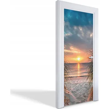 Fototapeta Foto tapeta samolepící nálepka na dveře nábytek skříně Západ slunce na pláži 75x205 cm