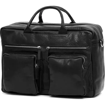 Cestovní taška Montreal Combi černá kožená cestovní taška - Lucleon