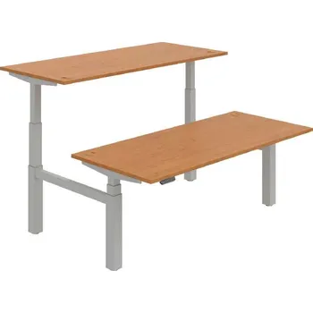 Kancelářský vozík HOBIS párový výškově stavitelný stůl 180 cm, paměť.ovlad. - MOTION DUAL MSD 3M 1800, olše + doprava zdarma