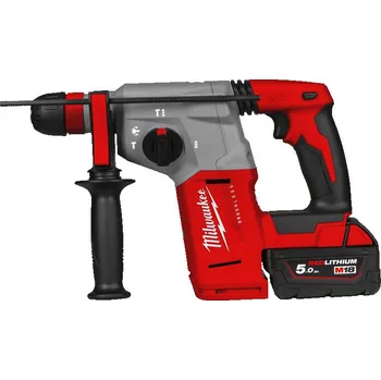 Pneumatické kladivo MILWAUKEE 4-režimové kladivo 26 mm SDS-Plus M18 BLHX-502P, 2 x 5.0Ah