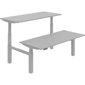 Kancelářský vozík HOBIS párový výškově stavitelný stůl 180 cm, paměť.ovlad. - MOTION DUAL MSD 3M 1800, šedá + doprava zdarma