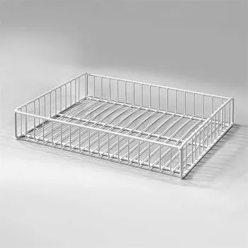 Dílenský regál Koš stohovací, horní, šíře 450 mm, povrch bílý komaxit