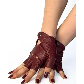 Rukavice Jezdecké kožené rukavice bordó, VELIKOST XL ( 8 )