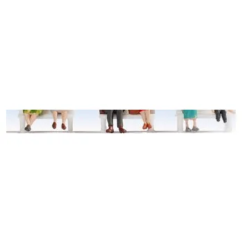 Modelová železnice TT - Sedící lidé - 6 figurek / Noch 47131