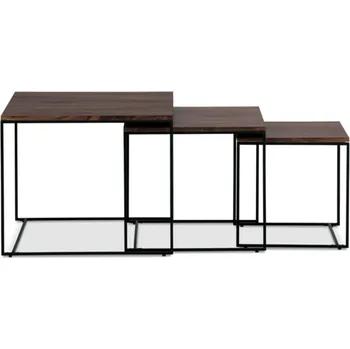 Konferenční stolek Set 3ks konferenčních stolků Autronic AF-3008 WAL ořech