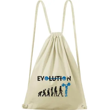 Městský batoh DOBRÝ TRIKO Bavlněný batoh Evoluce kulturisty Barva: Natural