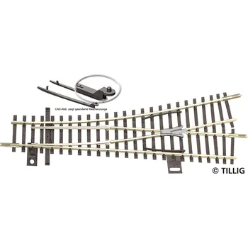 Modelová železnice TT - výhybka EW1 levá 15°, nový typ / TILLIG 83329