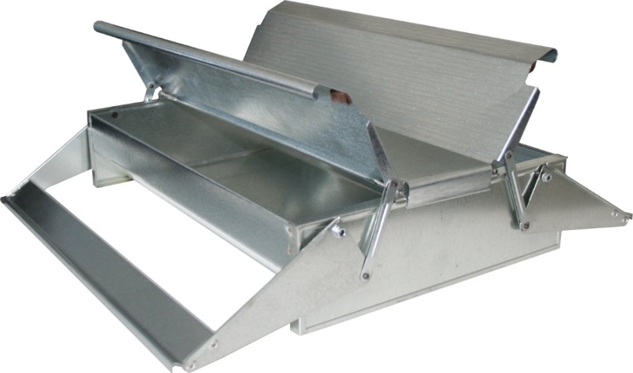 Krmítko nášlapné pro drůbež nízké oboustranné, pozink, 40 cm