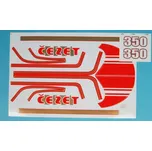 MOTOMAX, s.r.o. Sada nálepek ČZ 350 červená - zlatá *M