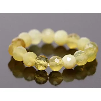 Prsten Magieprirody.cz Prsten Opál žlutý - 4 mm fazetované kuličky #63 - z přírodních kamenů