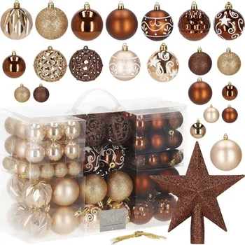 Vánoční ozdoba Springos Maxi CA1160 zlaté/hnědé 101 ks