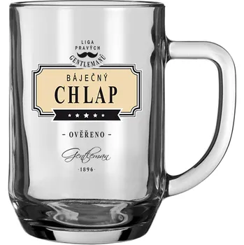 Sklenice Gentleman Pivní sklenice - Báječný chlap - ověřeno
