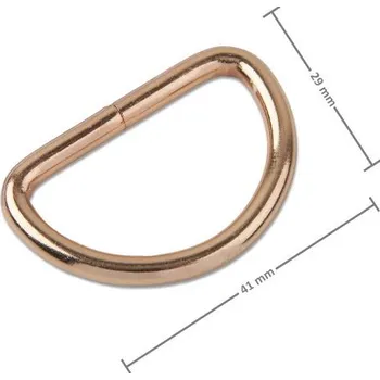 Dámské ponožky Galanterní polokroužek 41 x 29 mm v barvě světlého růžového zlata