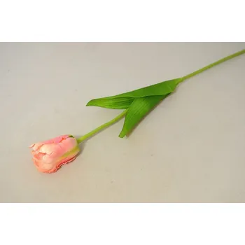 umělá květina Tulipán roztřepený 1 květ 53 cm růžový