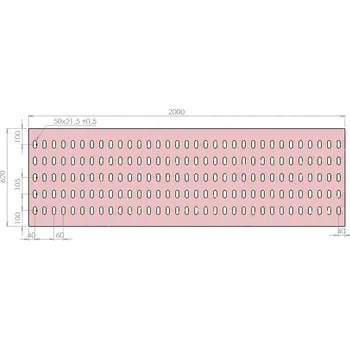 Příslušenství pro přívěs VAPP Plech děrovaný 2000 x 620/tl. 3 mm LO (105x60), pozink