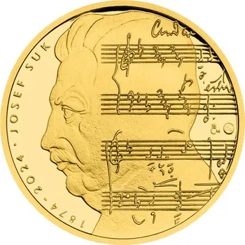 Zlatá půluncová medaile Josef Suk proof