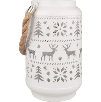 Lucerna Plechová lucerna s jeleny 12 x 20 cm 31520