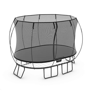 Trampolína Springfree trampolína Medium Oval 2,4 m x 3,4 m černá s ochrannou sítí