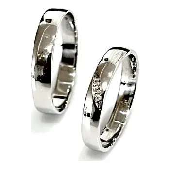 Prsten Ráj snubních prstenů | Diamantové snubní prsteny z bílého zlata - 4659