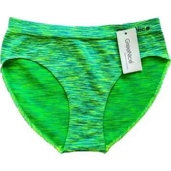 Kalhotky Dámské bezešvé melírované kalhotky Greenice 3822 Barva: Zelená, Velikost: XL-XXL