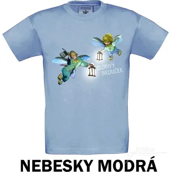 Pánské tričko Tričko UNI Zlobivý brouček Barva: Nebesky modrá, Velikost: XXL