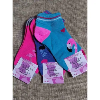 Dámské ponožky Dívčí bavlněné ponožky kotníkové vel. 26-27