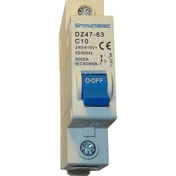 Jistič Jistič Showpelec DZ47-63 C10, 230V/10A/C 1fázový na DIN lištu