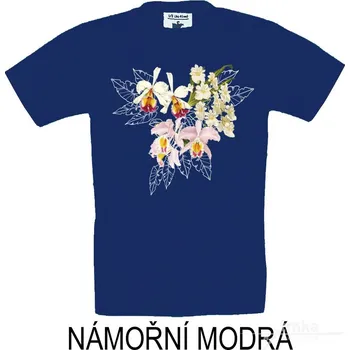 Chlapecké tričko Dětské tričko KR, Tajemství orchidejí Barva: Námořní modrá, Velikost: 134