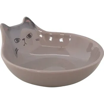 miska pro kočku Nobby keramická miska pro kočku Kato šedá 12 cm 150 ml