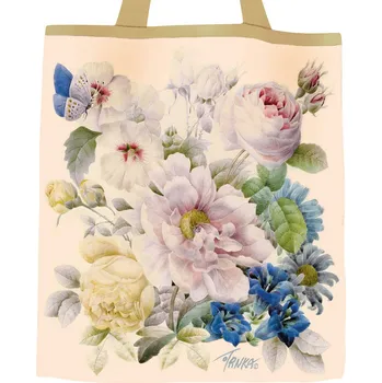 Nákupní taška Plátěná nákupní taška, Něžné pivoňky