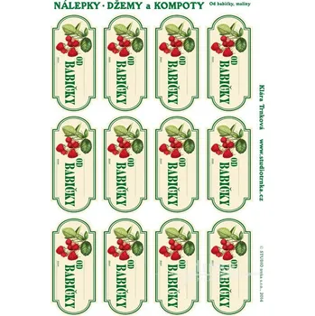 Speciální papír Samolepky na zavařeniny - Maliny od babičky