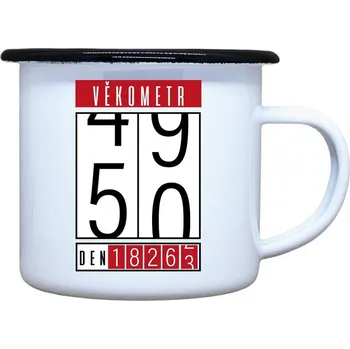 DOBRÝ TRIKO Plecháček s potiskem Věkometr 50 Velikost plecháčku: 330 ml