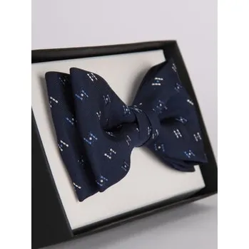 Motýlek ELSNER Motýlek BUTTERFLY Z JEDWABNEGO ŻAKARDU A5311 Tmavomodrá OS