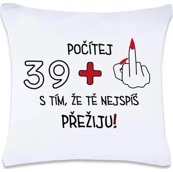 Dekorativní polštářek DOBRÝ TRIKO Polštář s potiskem 39+1 40 x 40 cm Oboustranný tisk: NE