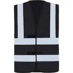 Korntex Bezpečnostní vesta se čtyřmi reflexními pruhy Barva: Černá, Velikost: L KX140