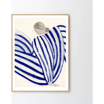 Plakát The Poster Club Plakát Blue Stripe At Concorde by Sofia Lind Blue Stripe At Concorde / A5 (mini)