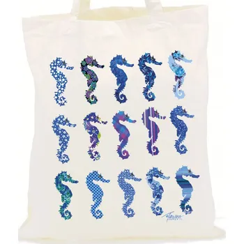 Plátěná nákupní taška, Modří mořští koníci, DOPRODEJ