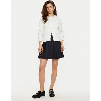 Dámská sukně Tommy Hilfiger Plisovaná sukně WW0WW43626 Tmavomodrá Regular Fit 40
