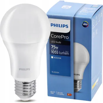 Žárovka LED žárovka Philips E27 - 10W - 1055 lm - neutrální bílá - CorePro Premium A60