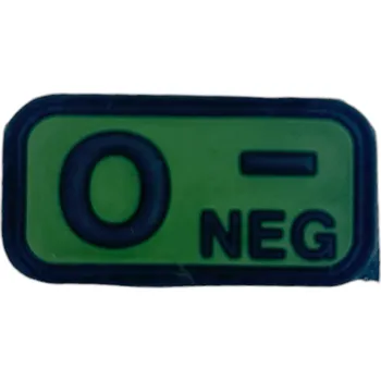 Nášivka JTG Nášivka na suchý zip s krevní skupinou (0-) (plast 3D) - forest