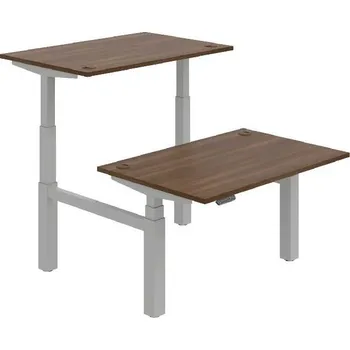 Kancelářský vozík HOBIS párový výškově stavitelný stůl 120 cm, paměť.ovlad. - MOTION DUAL MSD 3M 1200, ořech + doprava zdarma