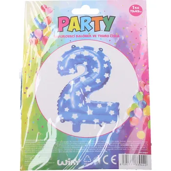 Balónek Balónek nafukovací - číslo 2 modrý
