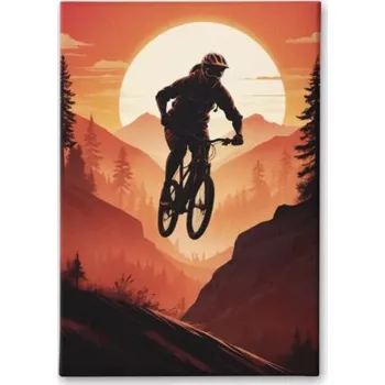 Žertovný předmět Horský cyklista - obraz na plátně- Tričkový.cz