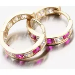 Dětské náušničky bílé zlato 585 zirkon kroužky se 12 mm PKL22-017