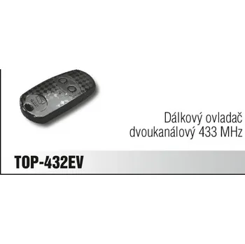 Pohon brány CAME TOP 432 EE dálkový ovladač dvoukanálový, frekvence 433 Mhz, náhrada za TOP 432 EV