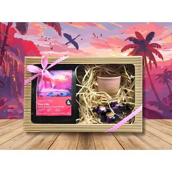 Káva Kávová dárková sada Pura Vida a hrníček Love