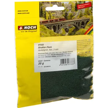Modelová železnice Pěnové vločky, flock - tmavě zelená, 3 mm, 20 g / Noch 07333