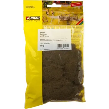 Modelová železnice Statická tráva - divoká hnědá, 6 mm, 50 g / NOCH 07082