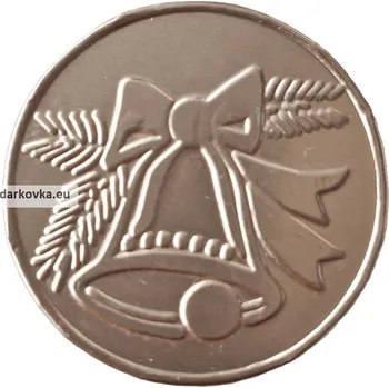 Čokoláda Dárkovka Delis Vánoční mince s ražbou - zvoneček