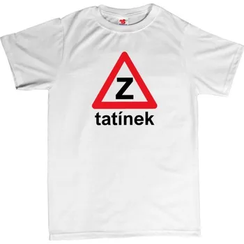 Žertovný předmět Začátečník tatínek - pánské tričko s potiskem S bílá - white Černá - 402
